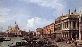Canaletto Canvas Paintings - The Molo Looking West